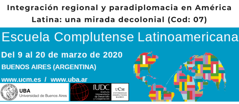 Durante el 2020 el IUDC vuelve a participar en la Escuela Complutense Latinoamericana - 1